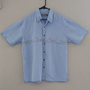 Kahala‎ Sky Blue Men's Casual Button Down Shirt Sz L